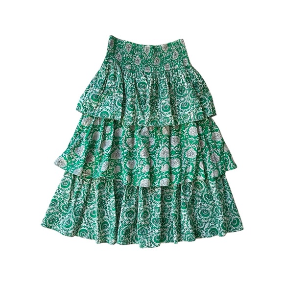 House of Harlow 1960 Dresses & Skirts - House of Harlow 1960 Tiered Floral Smocked Midi‎ Skirt Women’s Medium